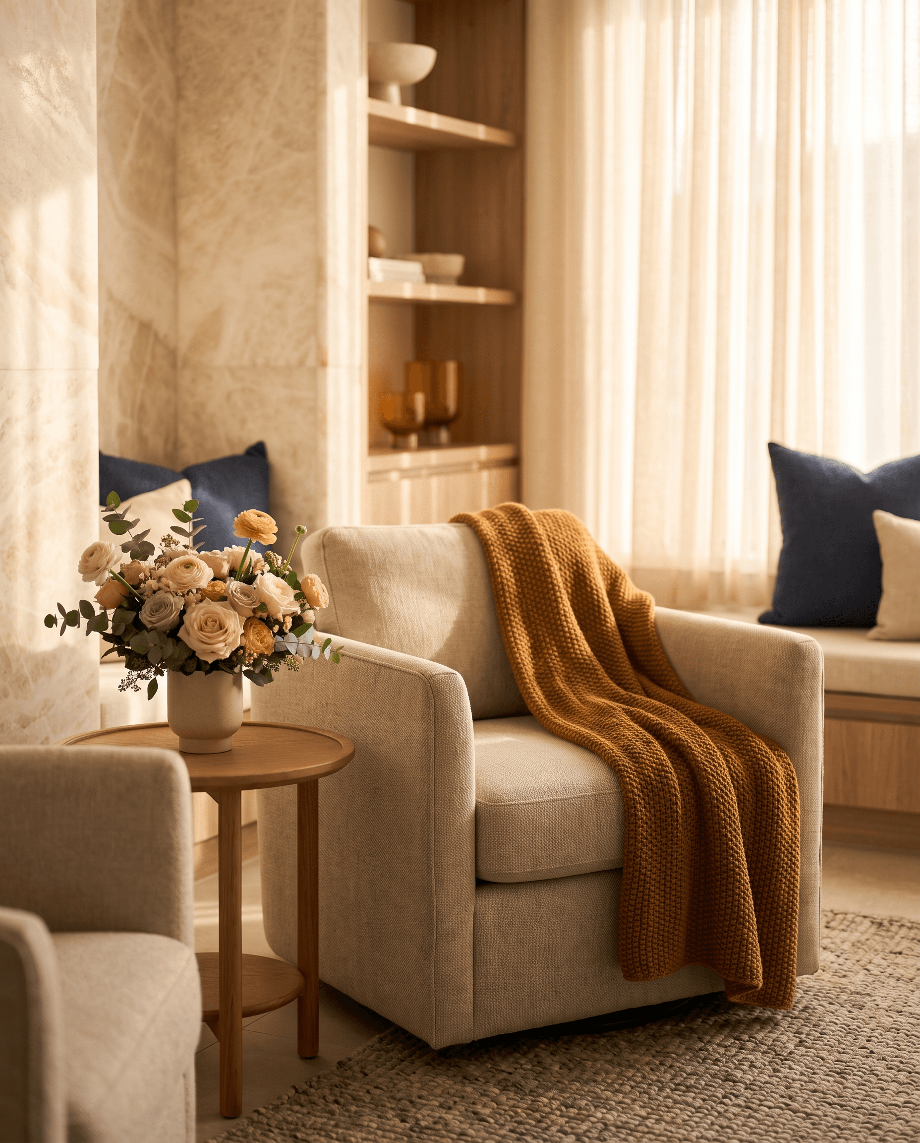 The clinic lounge.
